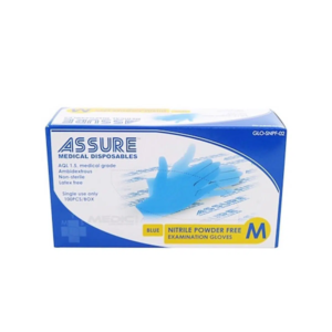 Blue soft nitrile lite powder free gloves